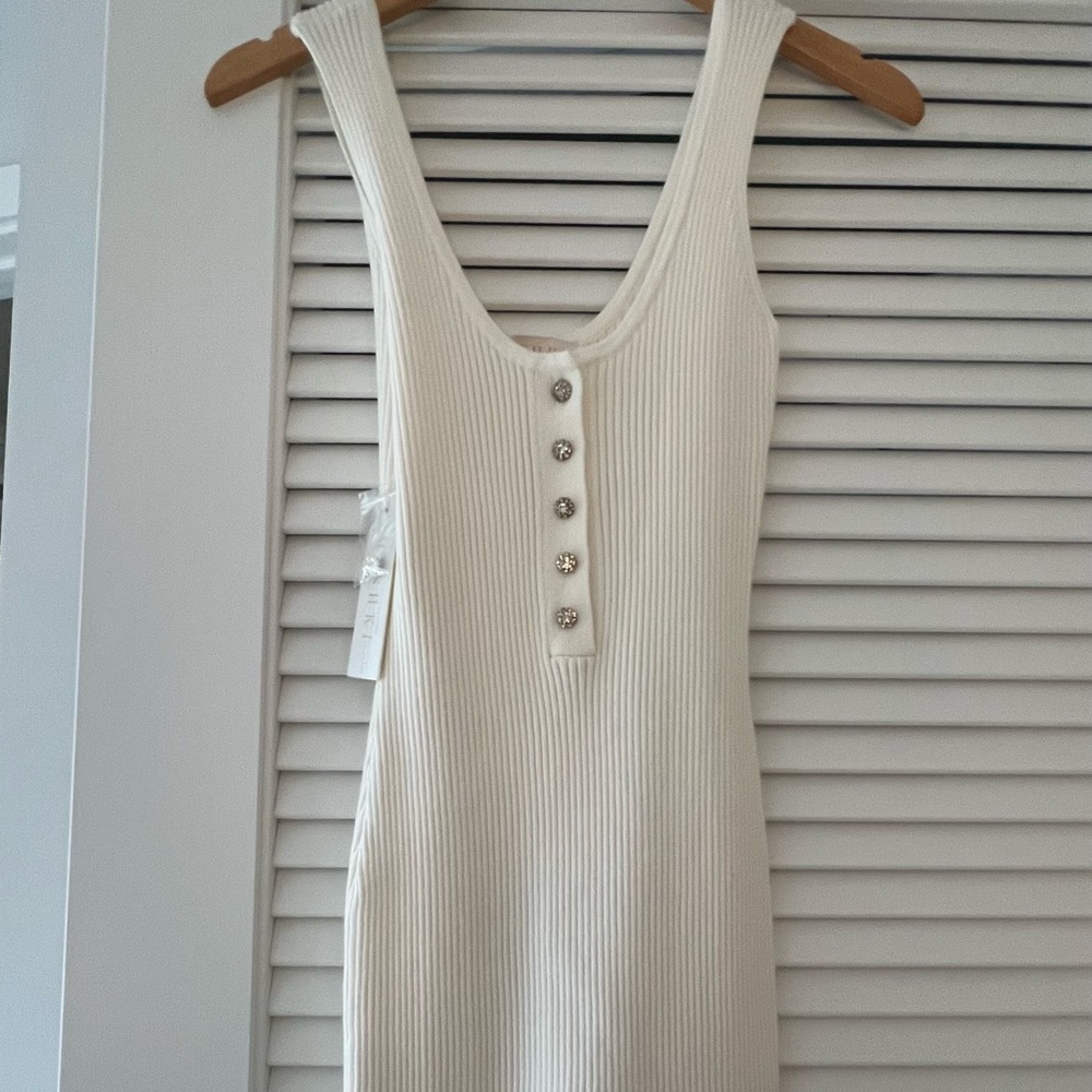 NWT Cream Knit Meshki Tank Dress